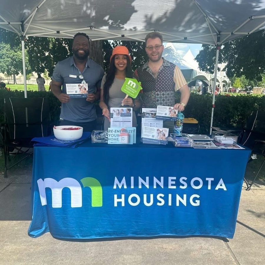 Tiaira Quinn representing homeownership programs at a Minnesota Housing community event